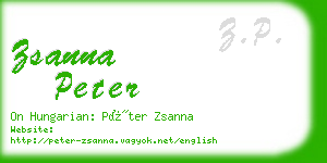 zsanna peter business card